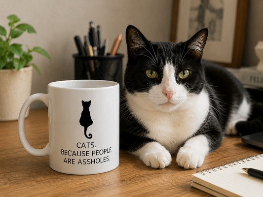 Cats. Because People Are Assholes Mug